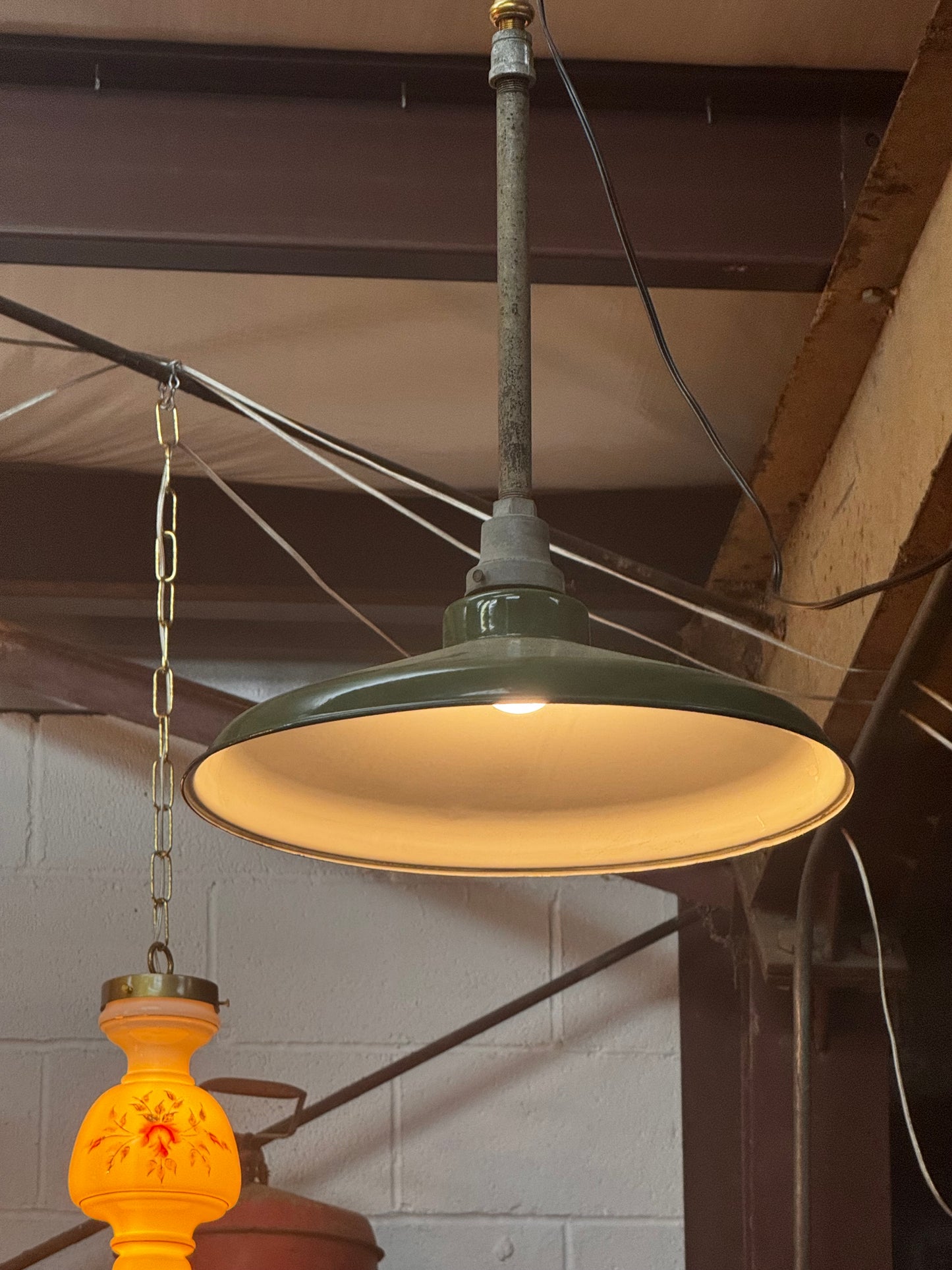 Vtg Industrial RLM Pendant Lights cs
