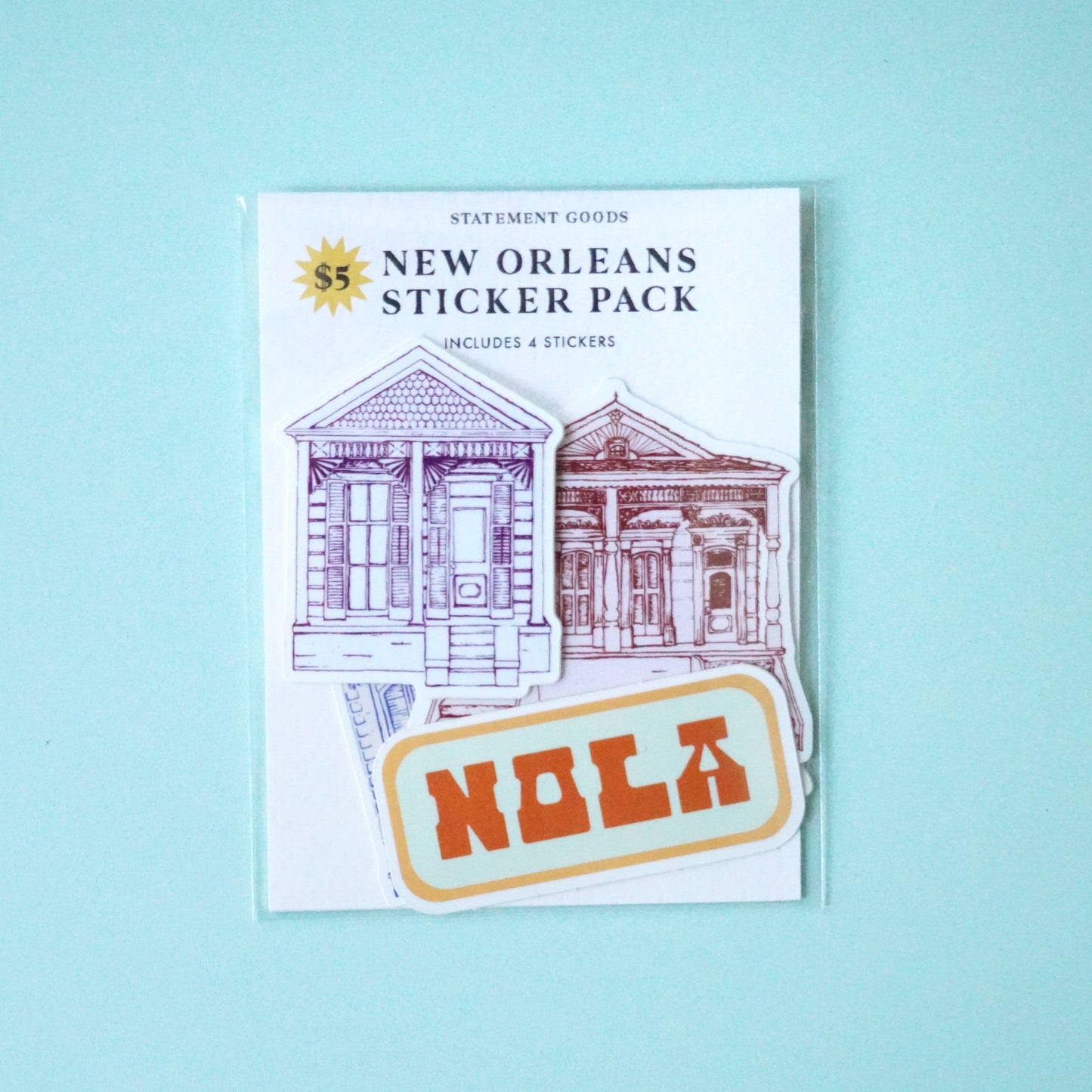 New Orleans Sticker Pack - Yellow Star