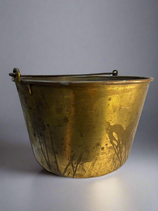 CSA Massive Antique Brass Utility Cauldron