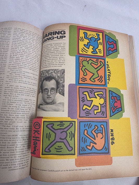 Vtg. 1986 Playboy Keith Haring Pop-Out Ornament