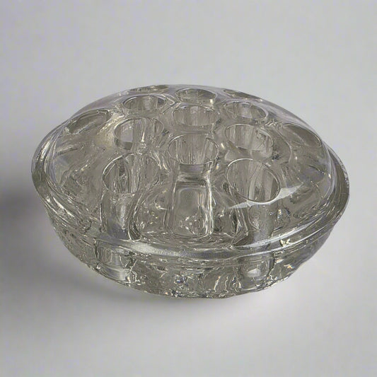 Vtg. Crystal Flower Frog