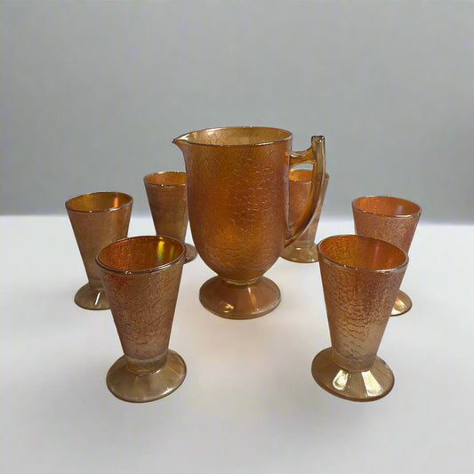 Vtg. Carnival Glass Set