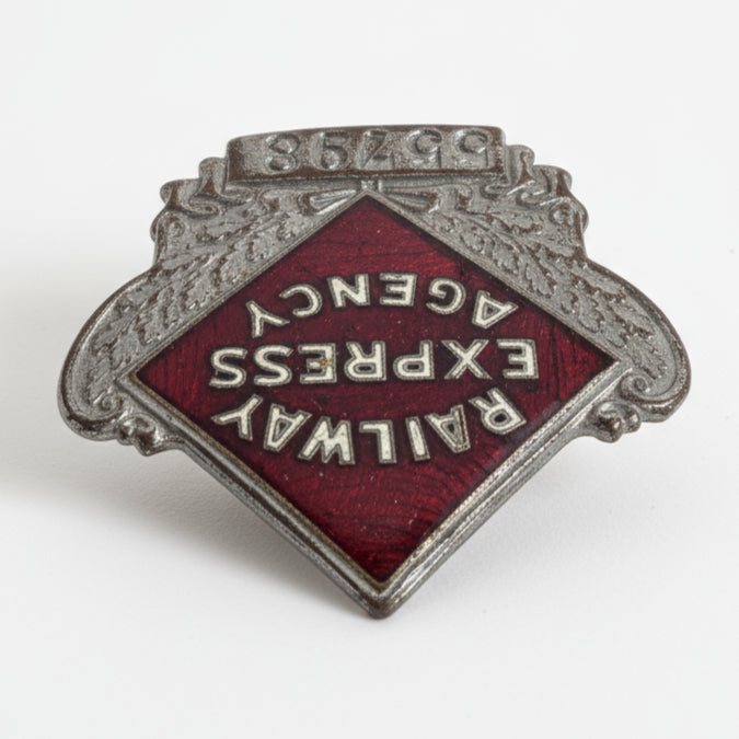 Vtg. Railway Badge (silver)