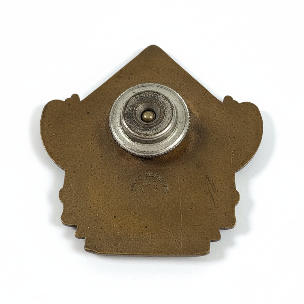 Vtg. Railway Brooch (gold)