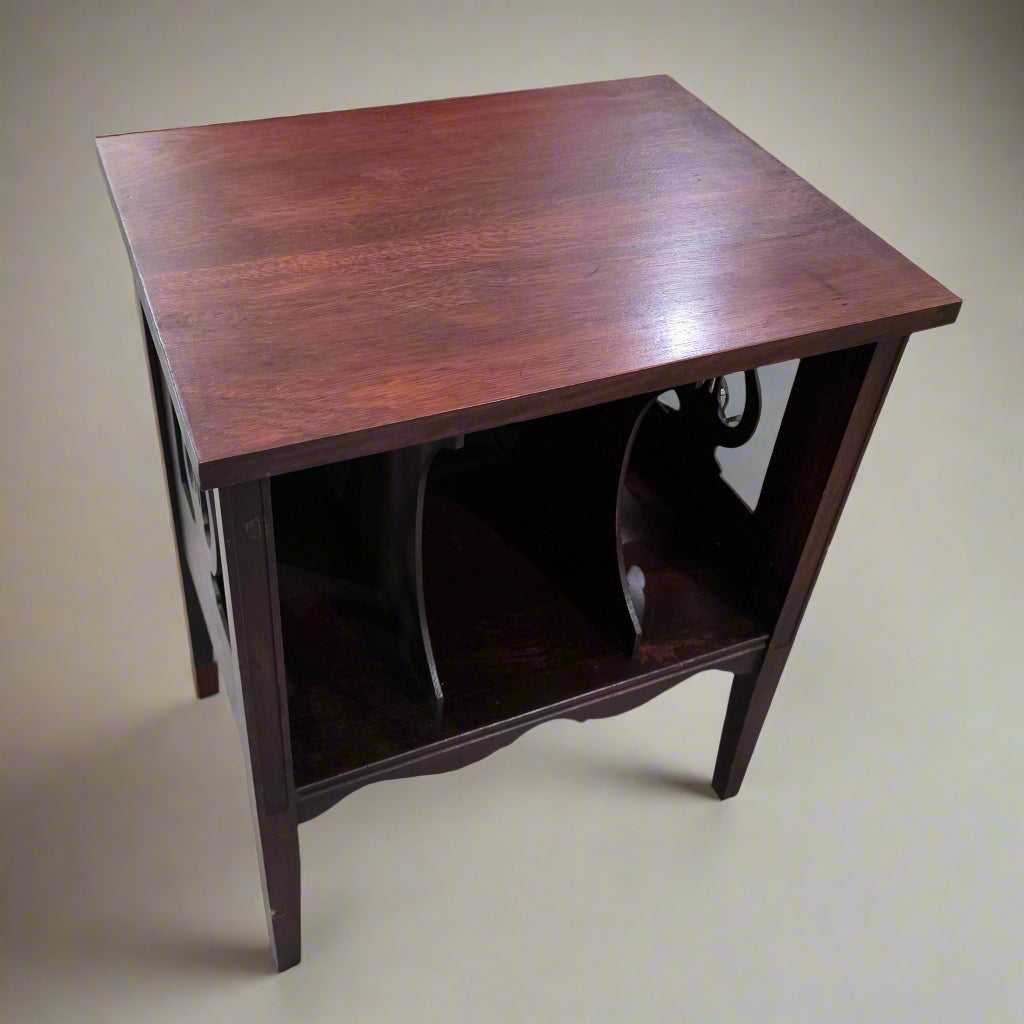 Vtg. Lyre Record Stand