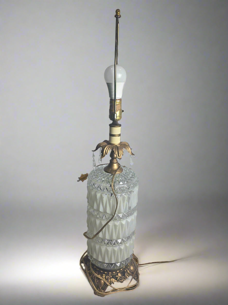 Vtg. Crystal Lamp
