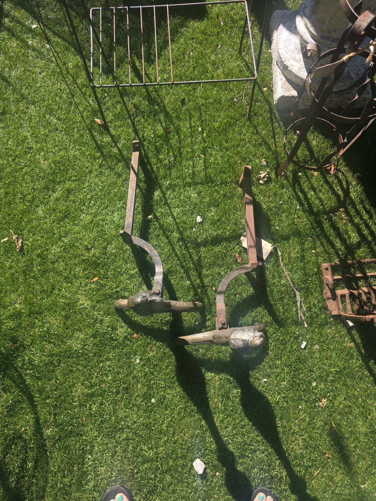 Antq. Andirons(2) CSMS