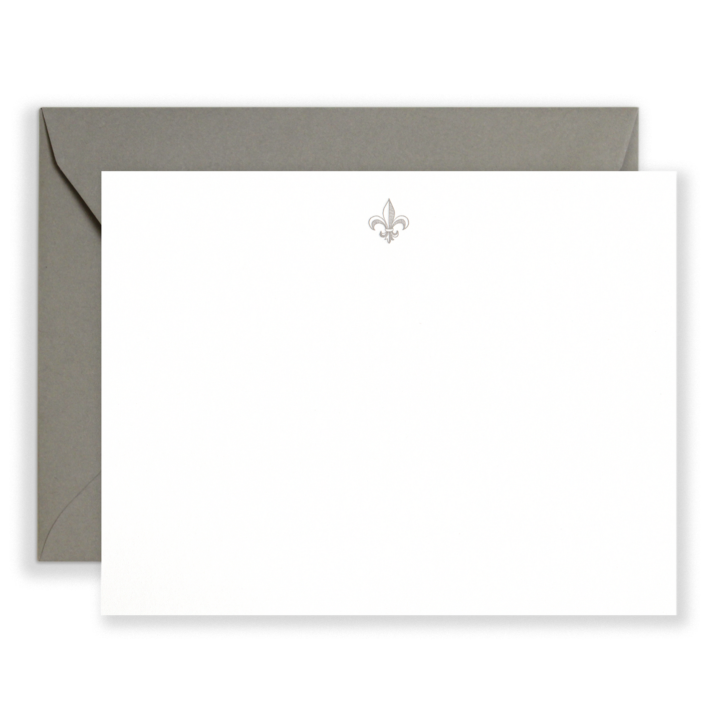 Fleur De Lis Stationery Set: Aubergine