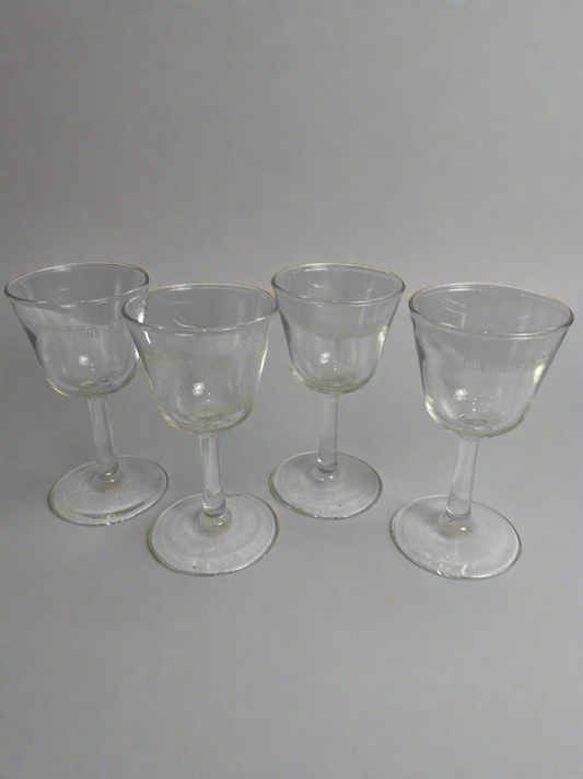 (4)Vtg Rivergate CC Cordial Glasses