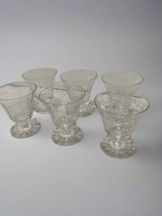 (6) Glastonbury Lotus Footed Tumblers