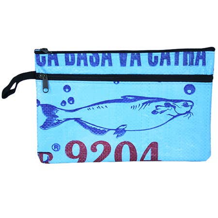Recycled Feed Bag Zip Pouch