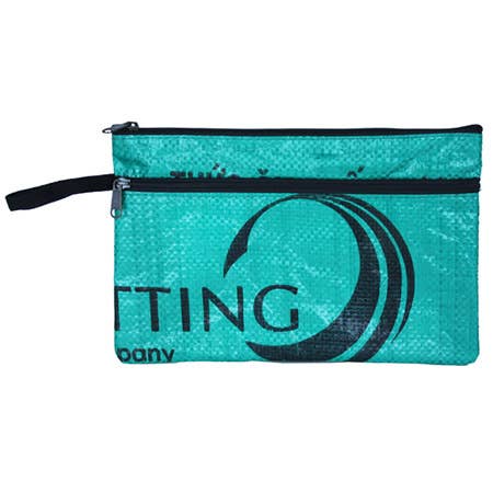 Recycled Feed Bag Zip Pouch