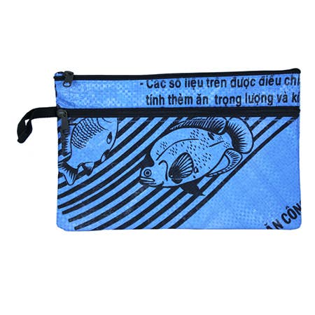 Recycled Feed Bag Zip Pouch