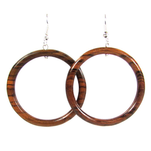 Wood Hoop Earrings