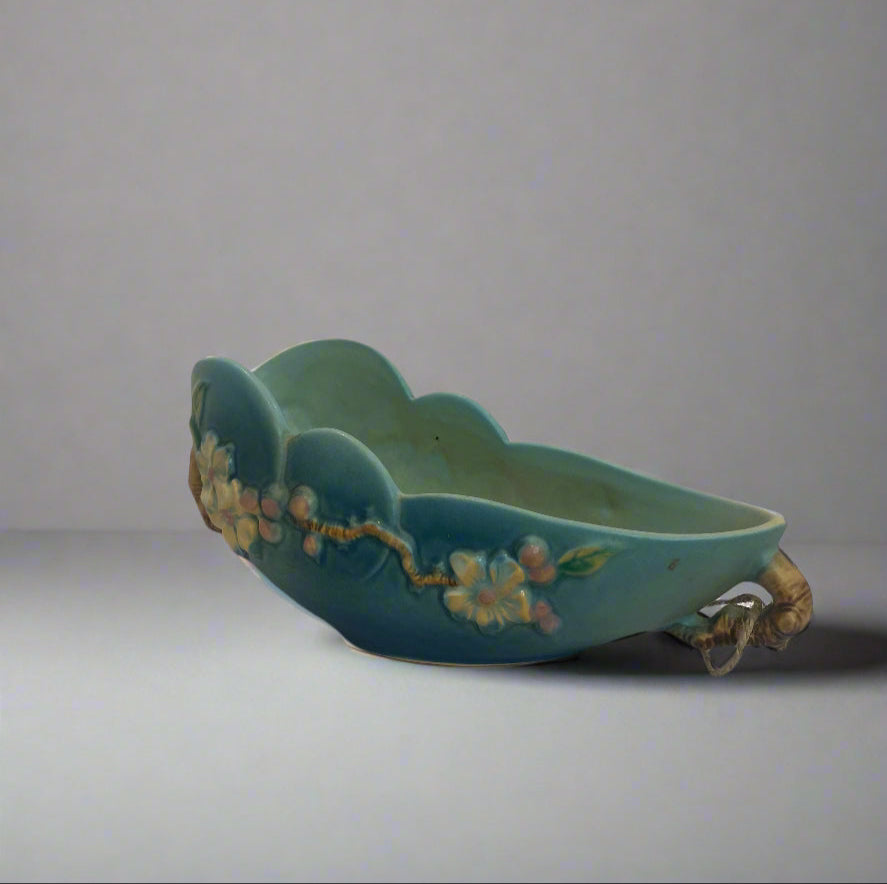 Roseville Pottery Apple Blossom Console Bowl