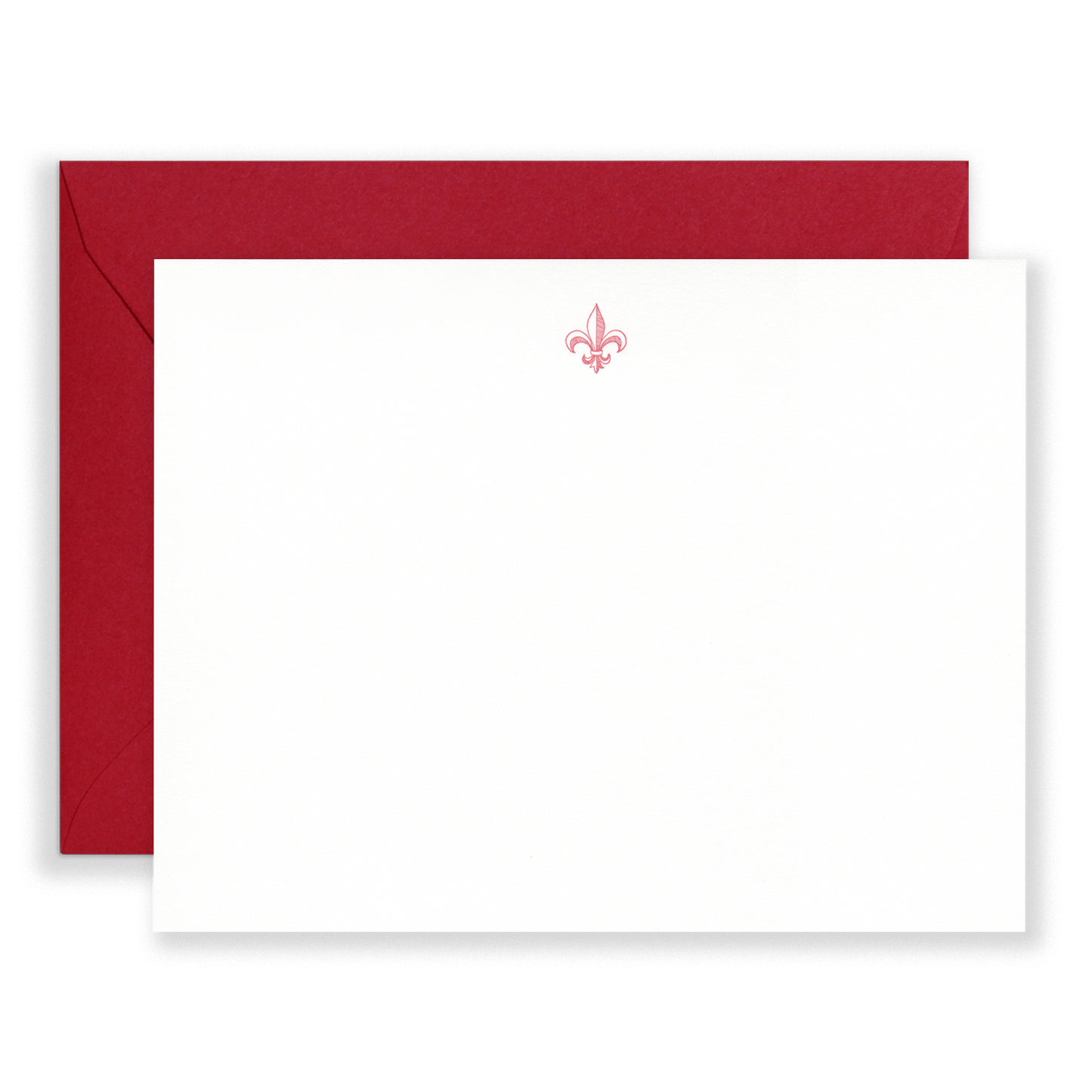 Fleur De Lis Stationery Set: Aubergine