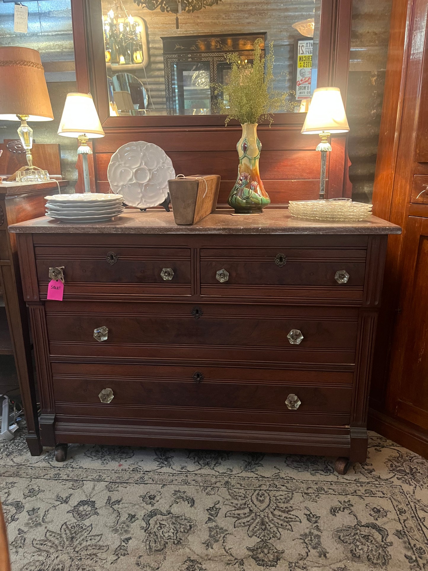 Victorian Marble Top Dresser