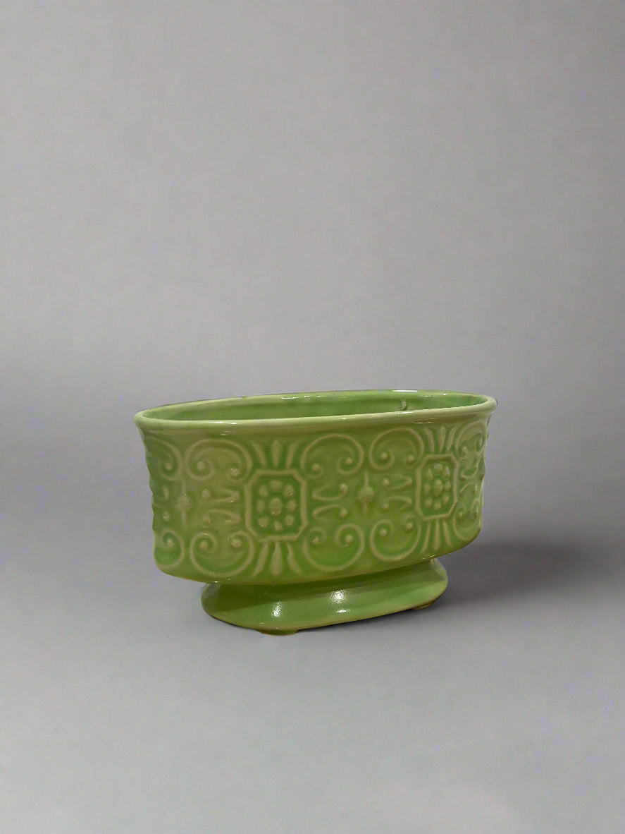 Vintage American Bisque Seafoam Green Planter