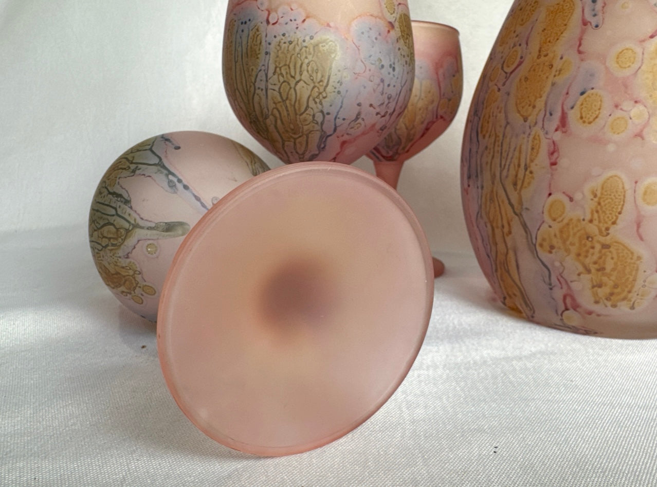Mottled Art Decanter Set