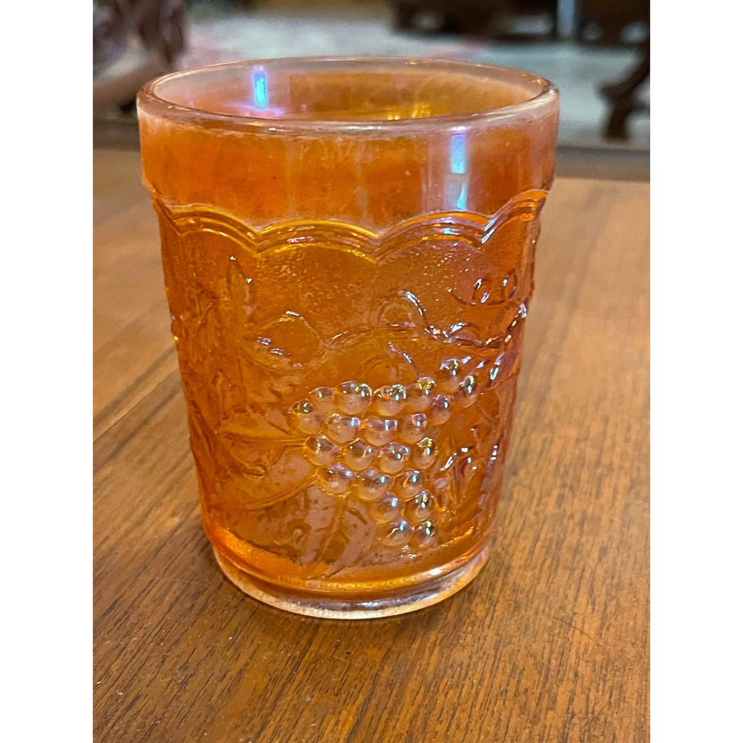 Vintage Imperial Glass Marigold Iridescent Carnival Glass Tumbler set of 4