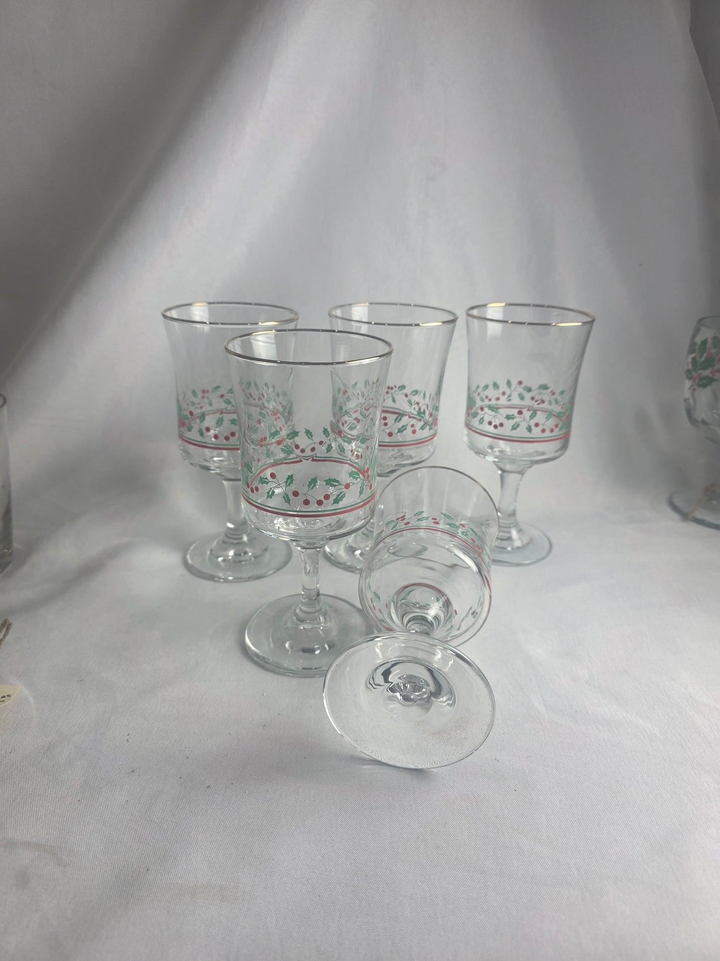 Vtg. Holiday Glass Set (5)