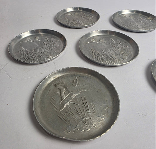 Vtg. Duck Coaster Set (6)