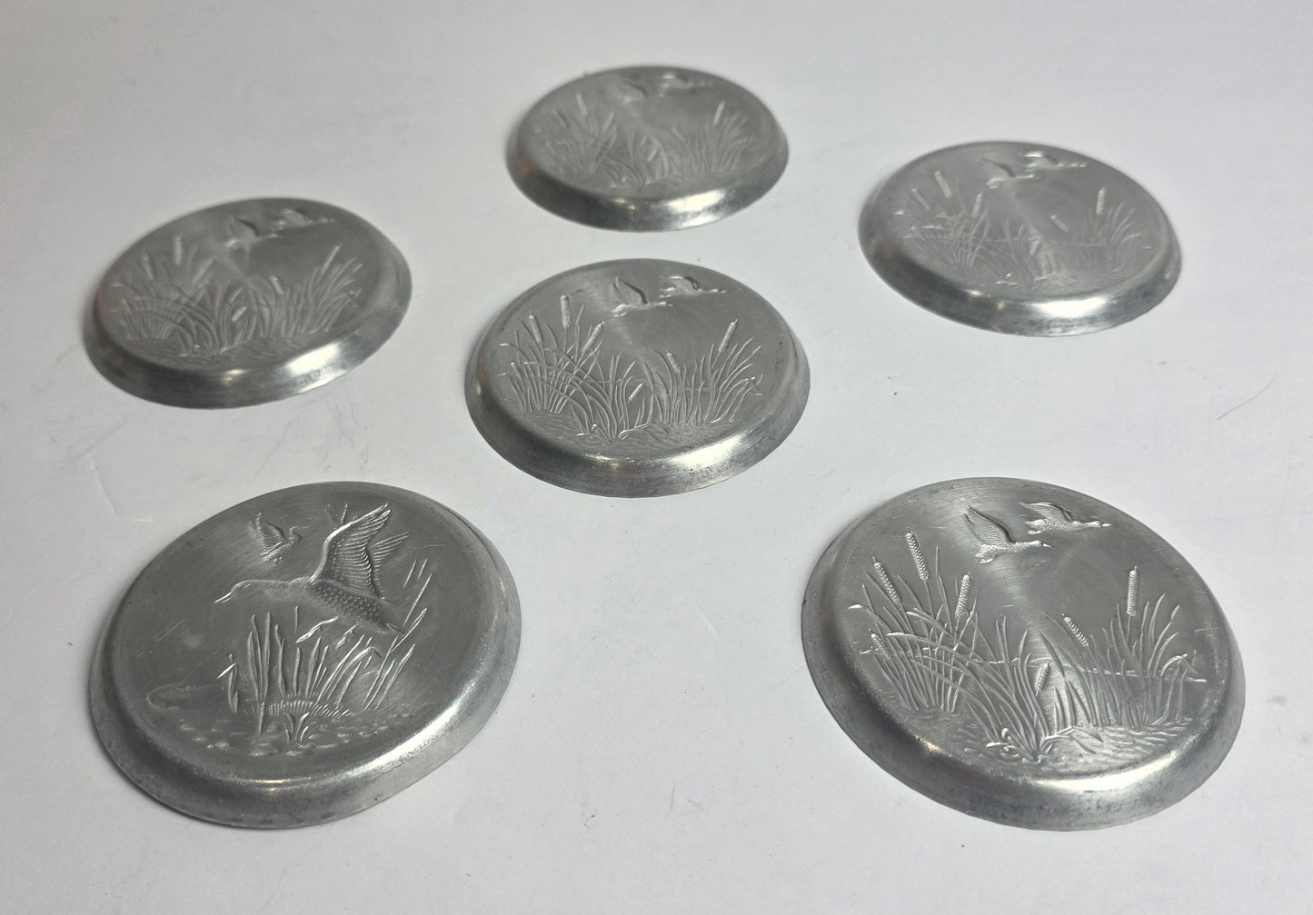 Vtg. Duck Coaster Set (6)