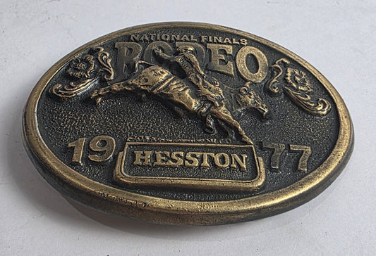 Vtg. Hesston National Finals Rodeo Belt Buckle