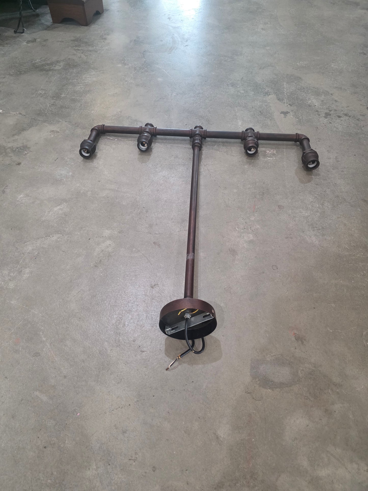 Custom Industrial Pipe Light Fixture #2