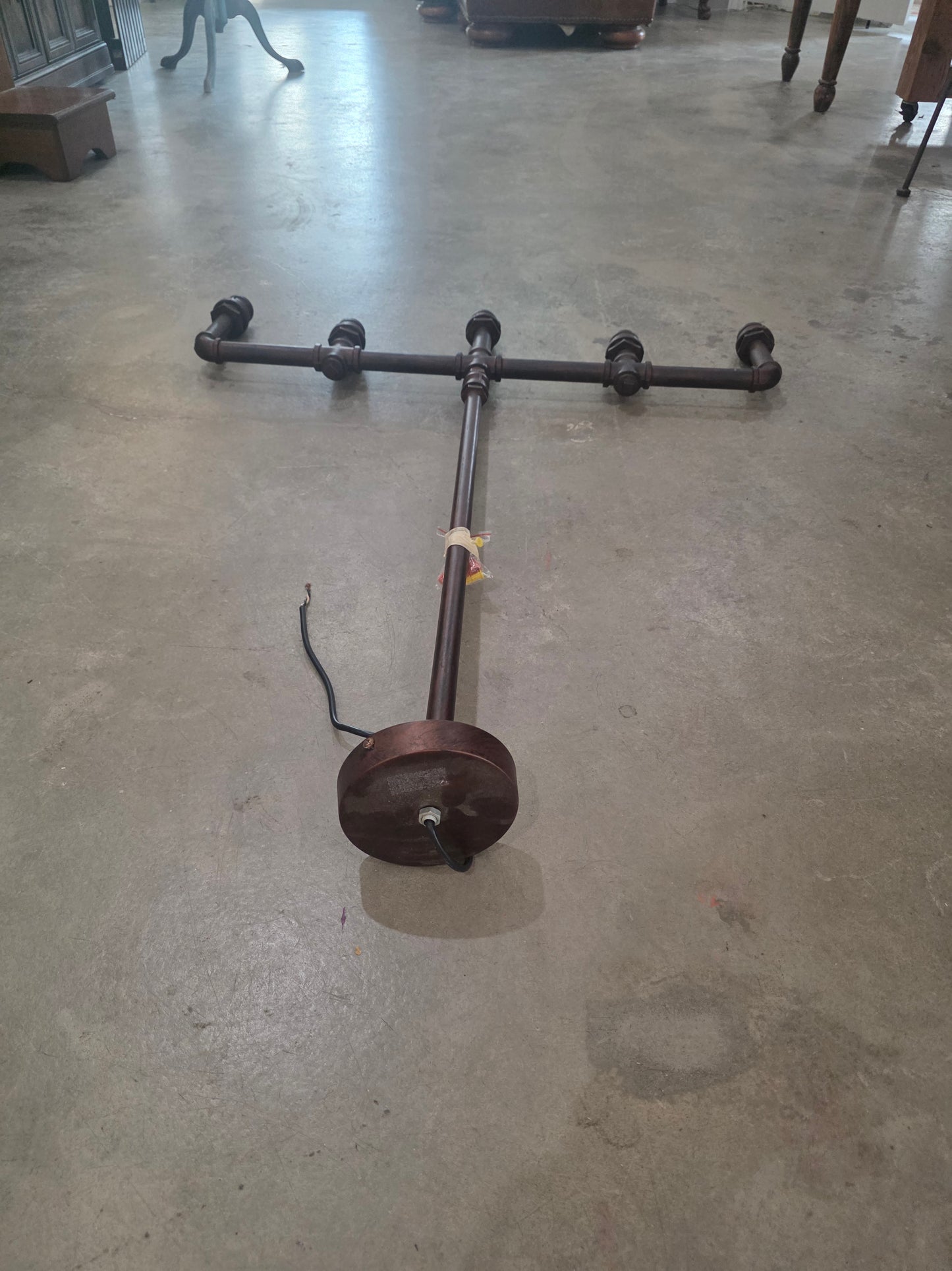 Custom Industrial Pipe Light Fixture #3
