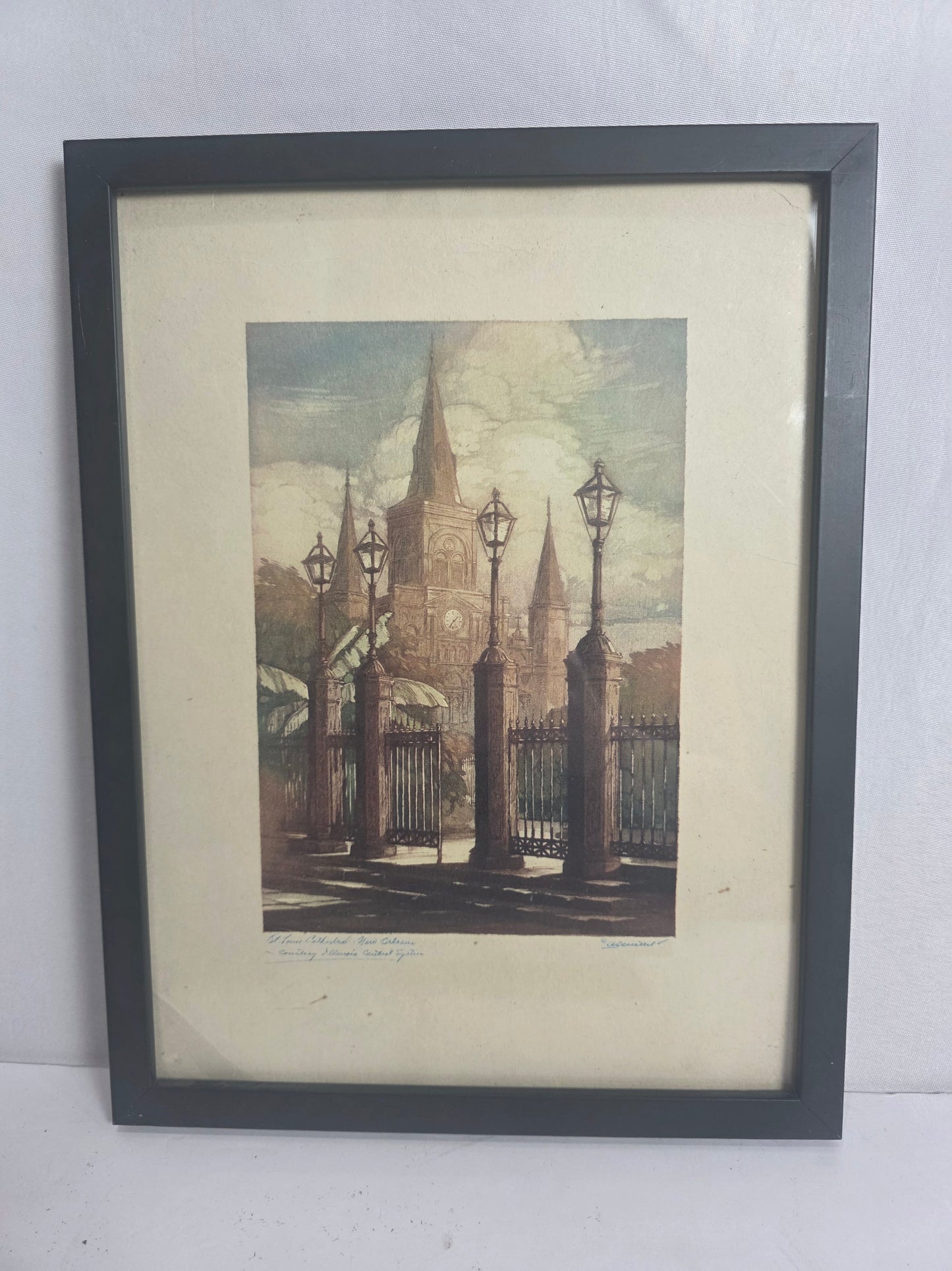 Vtg. Ltd. Ed. "St Louis Cathedral" Print