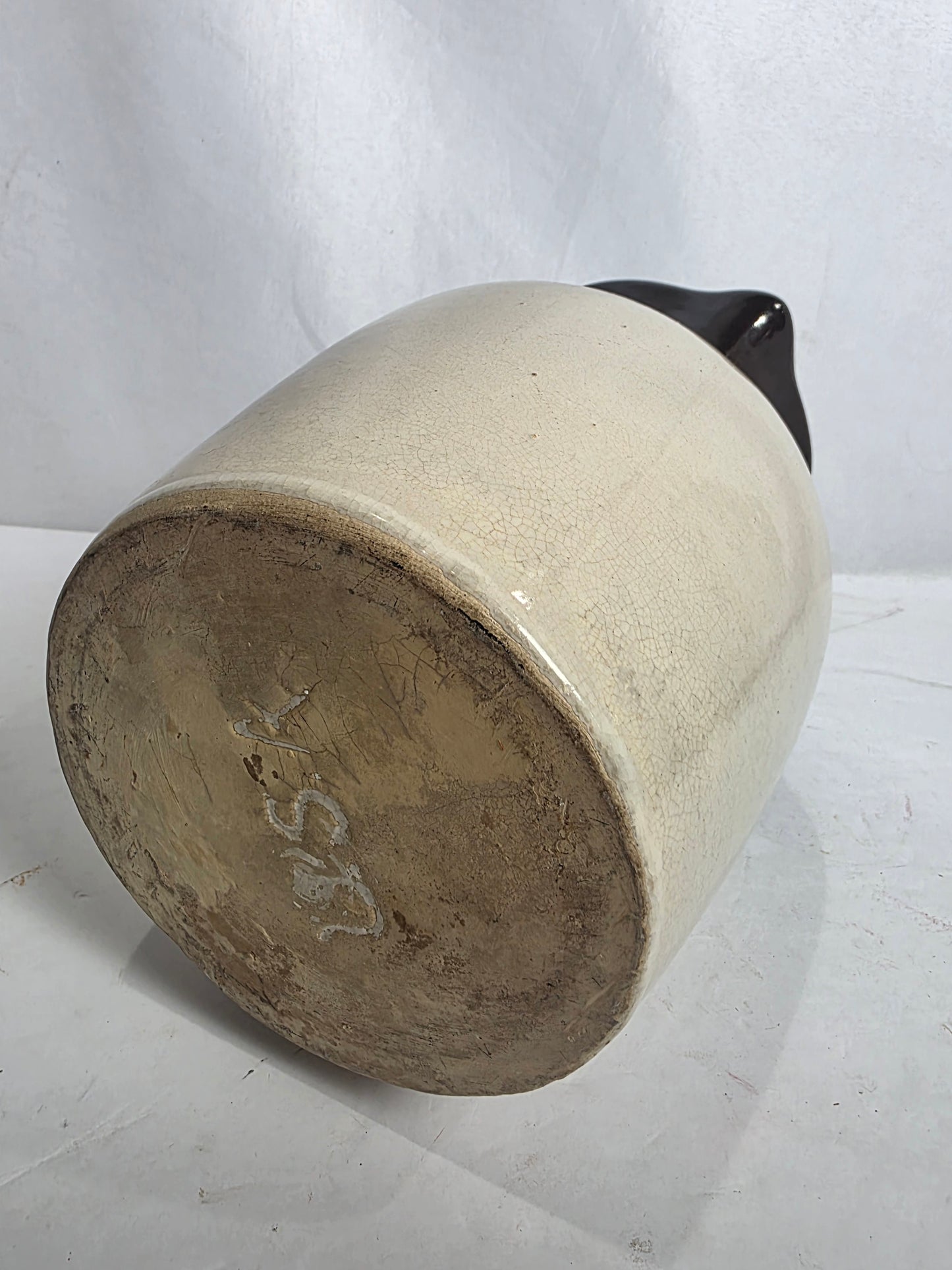 Vtg. Large Brown/Cream Pitcher