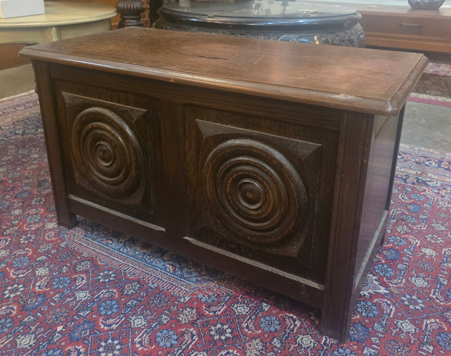 Vtg. Solid Wood Blanket Box