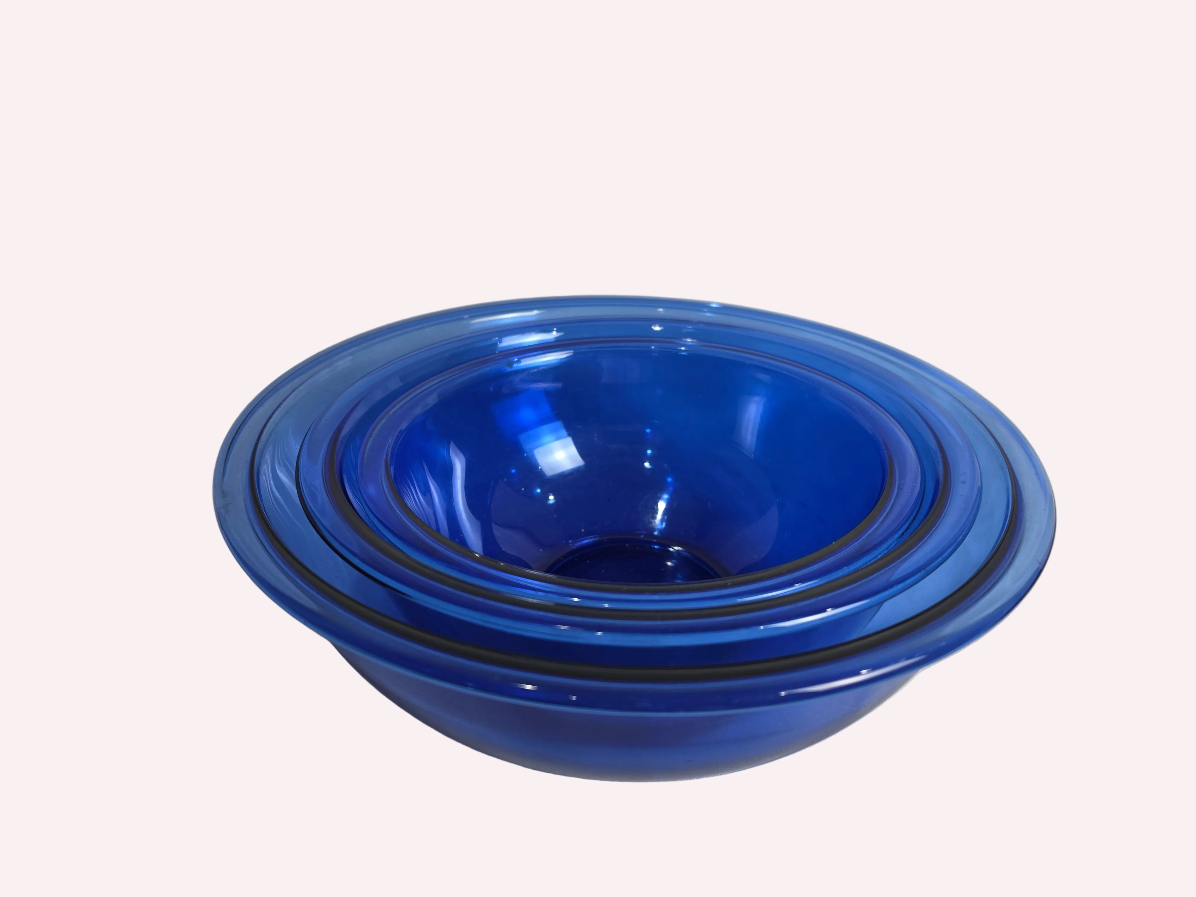 1950s Blue Pyrex Mixing Bowl set (3) CSHW – Bargeboard NOLA