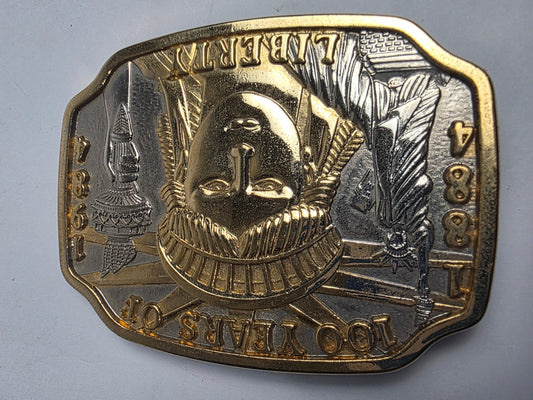 Vtg. 100 Years of Liberty Belt Buckle (CSHW)