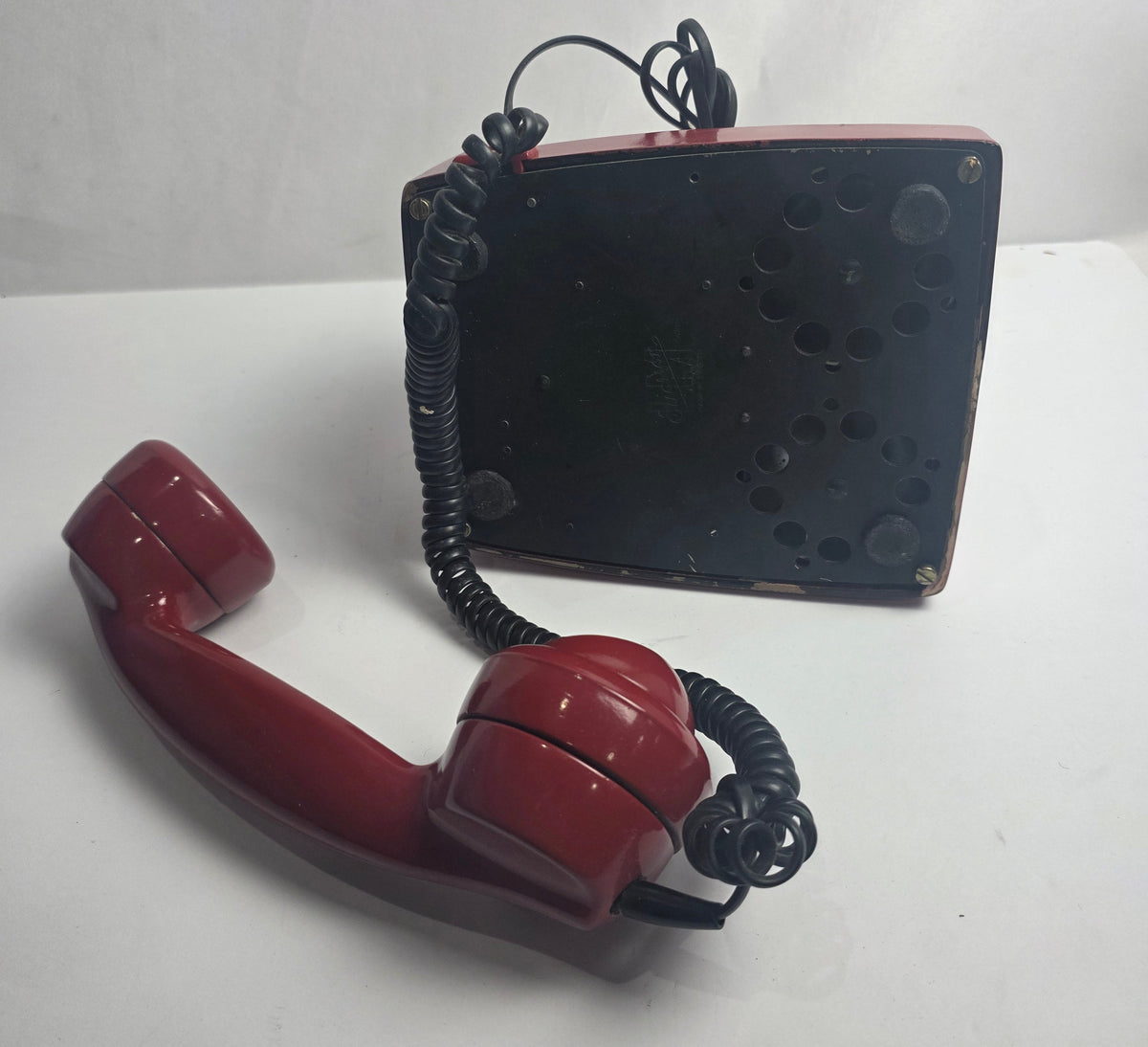 Vtg. 50s Red Erikson Rotary Phone (CSHW)