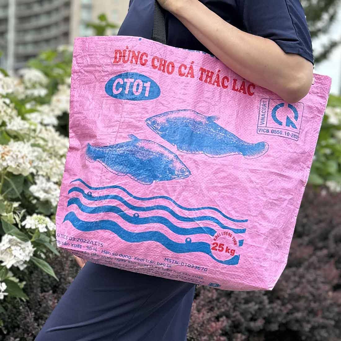 Pink Fish Sustainable Tote