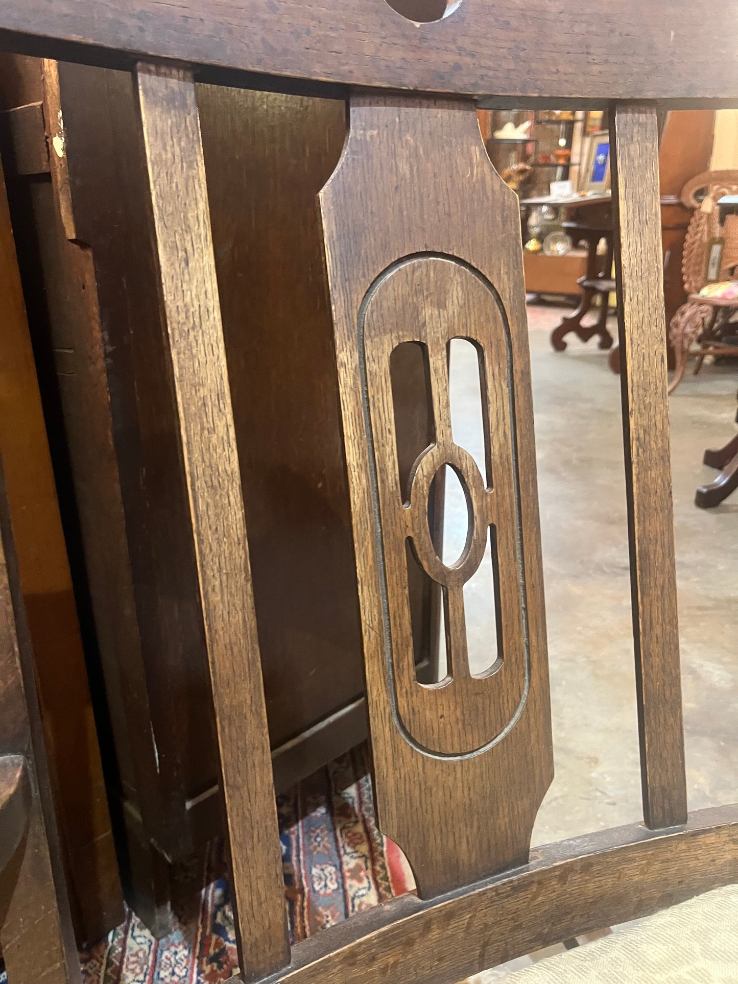 Leopard Print Seat, Wood Rocking Chair