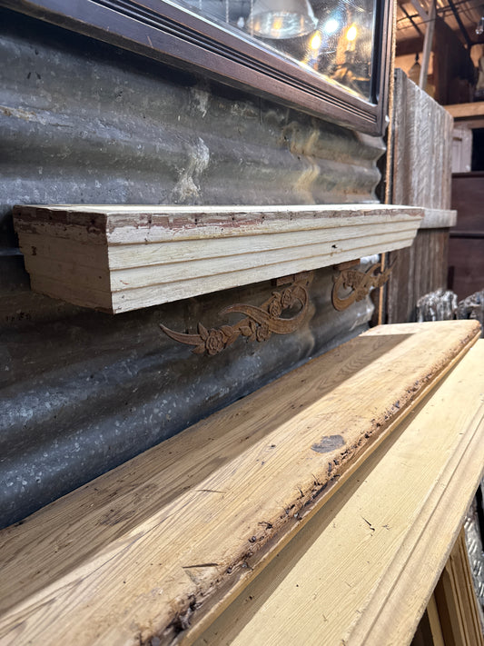 Salvage Wood Shell w/ Iron Brackets