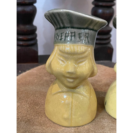 Vintage 1952 ceramic Asian Chef large Salt and pepper I Love Lucy prop shakers