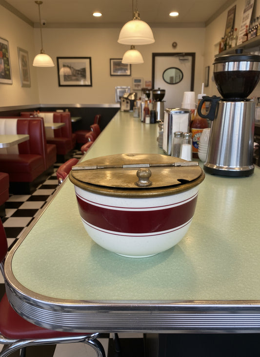 Vtg Diner Sugar Bowl CSBH