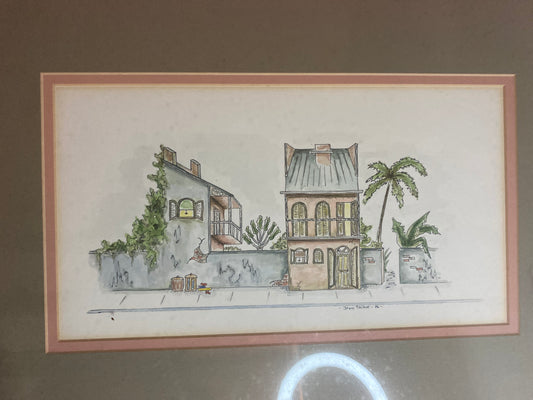 Watercolor street scene