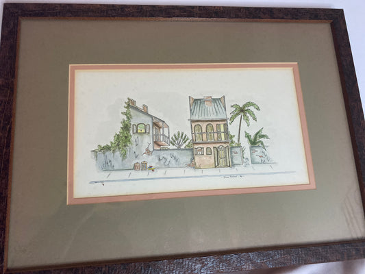 Watercolor street scene