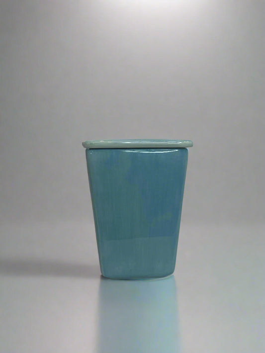 Pottery Barn lidded ceramic scare container