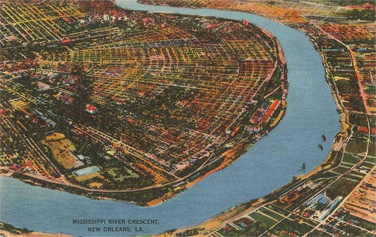 LU-96 Aerial View, New Orleans - Vintage Image, Magnet