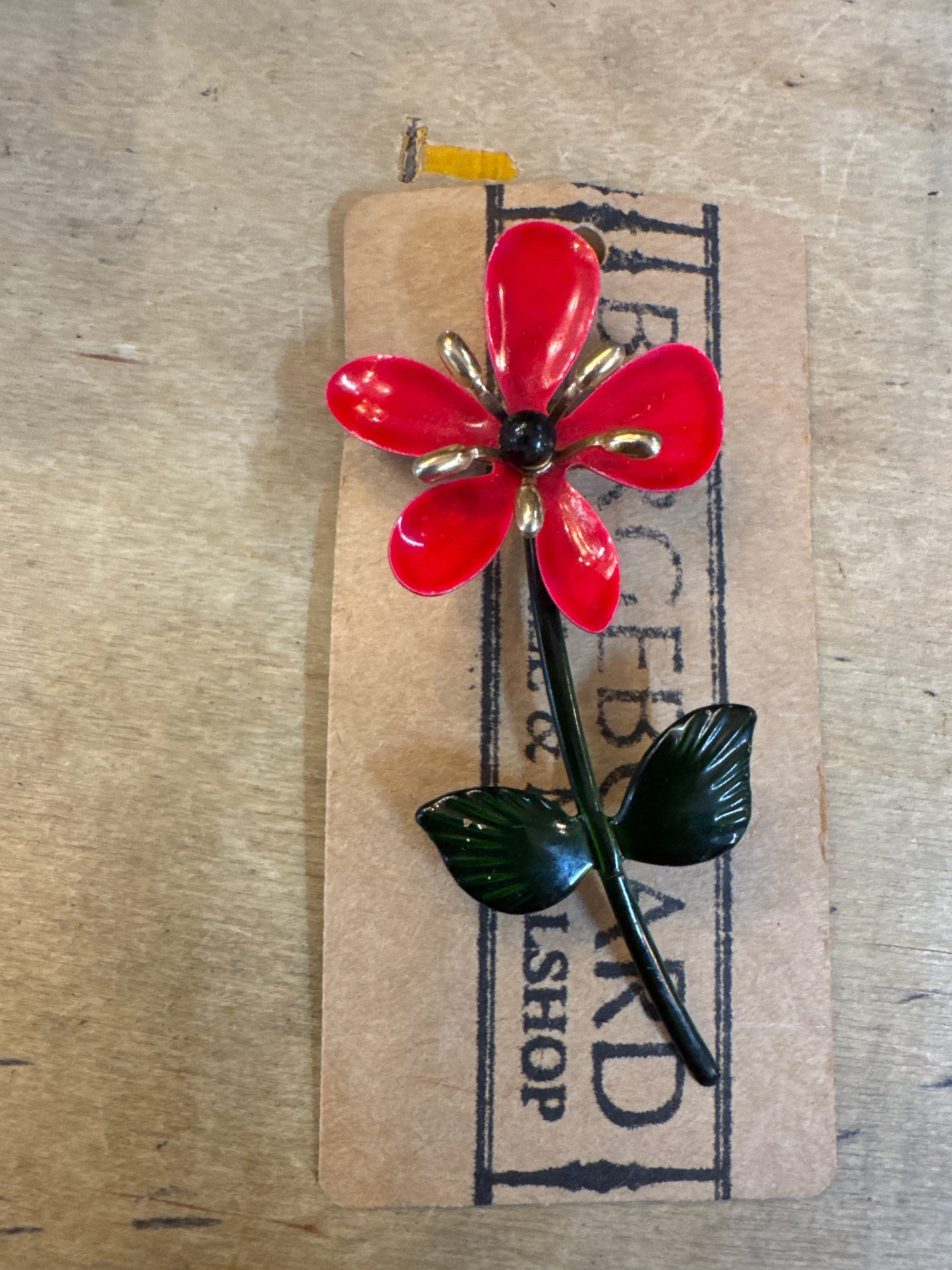 Enamel Flower Brooch