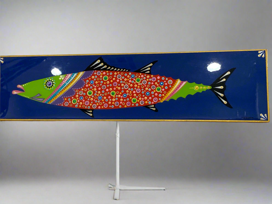 Abstract colorful fish painting