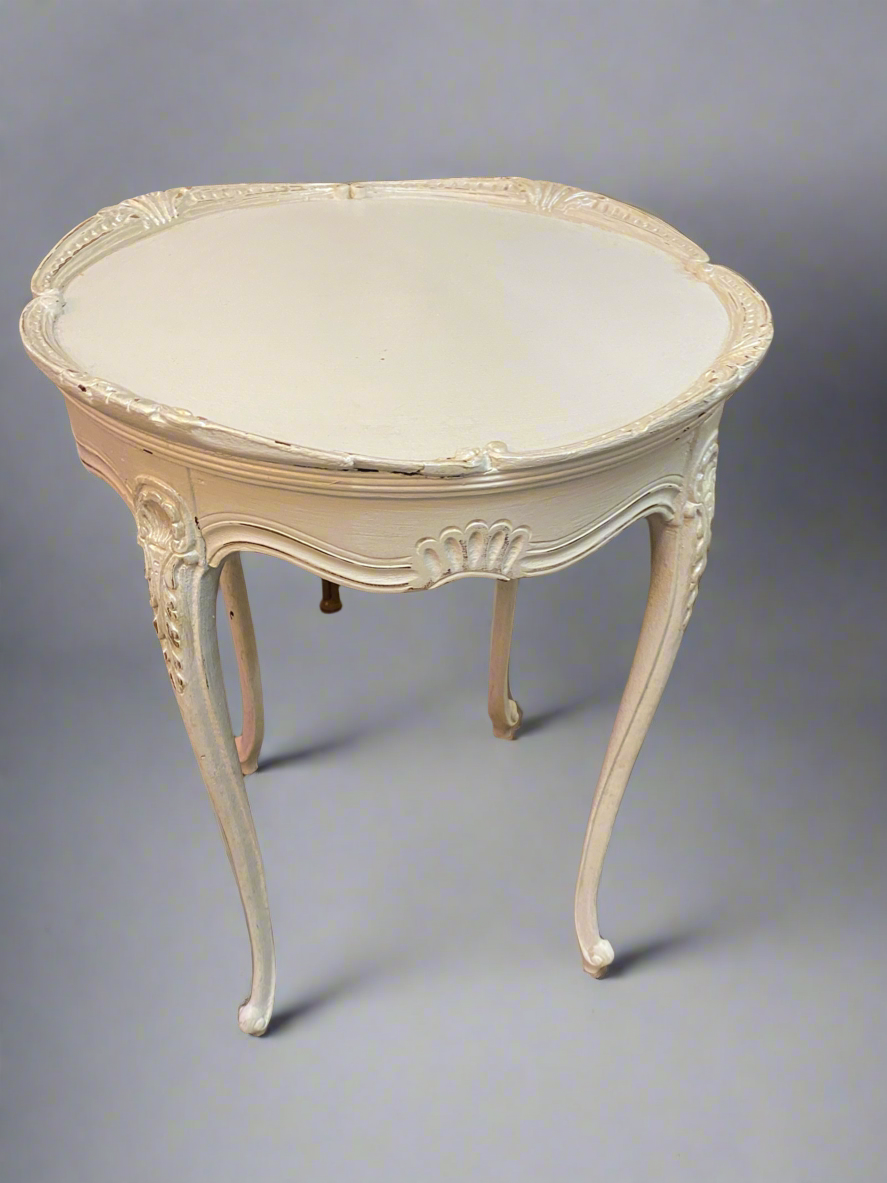 White End Table Louis XV Style