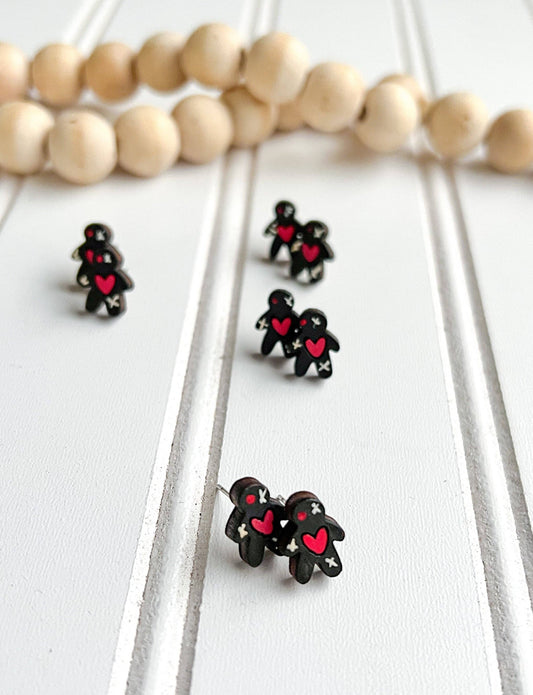Louisiana Voodoo Doll Stud Earrings