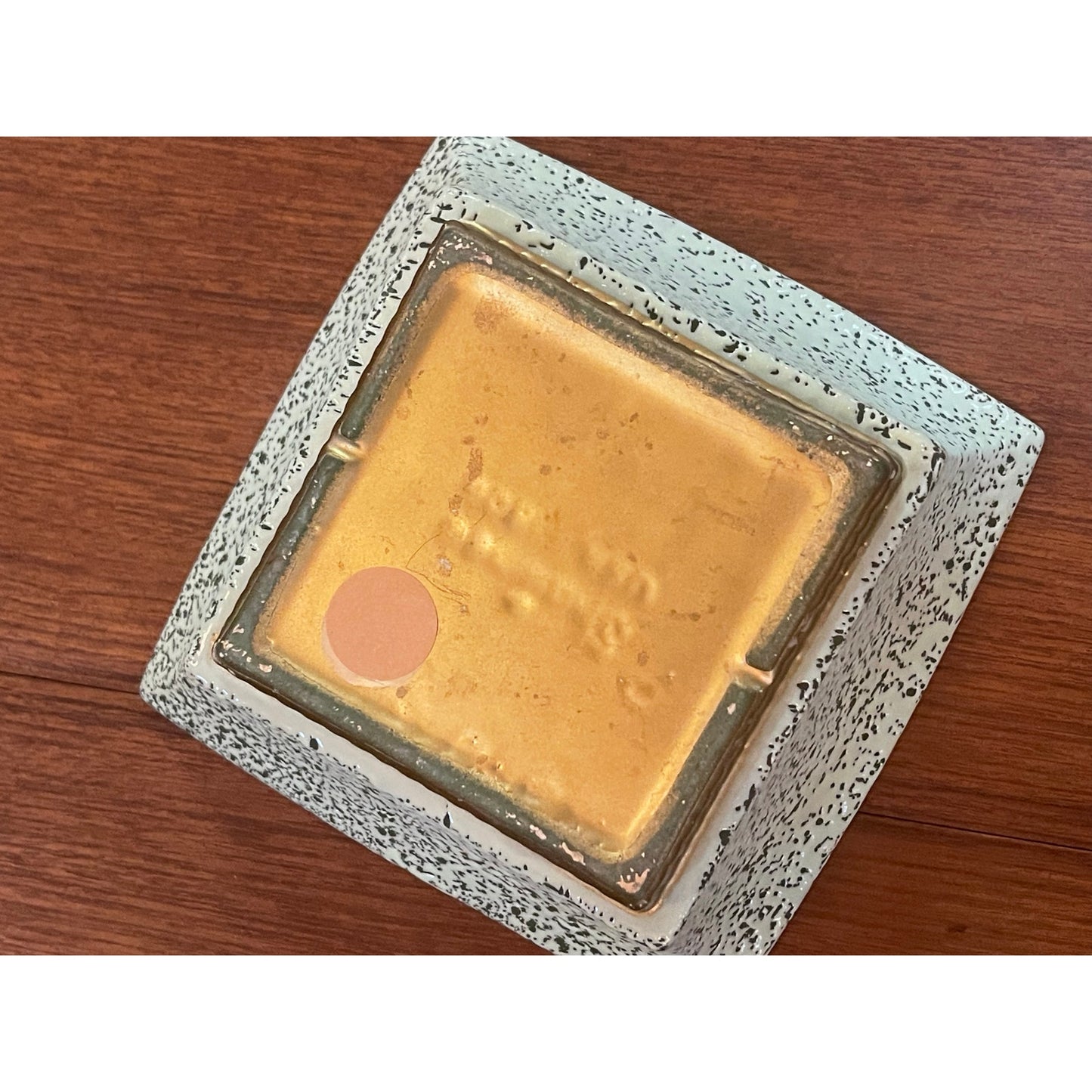 Vintage Shawnee Pottery 1958 MCM Chantilly lava glaze square planter bowl